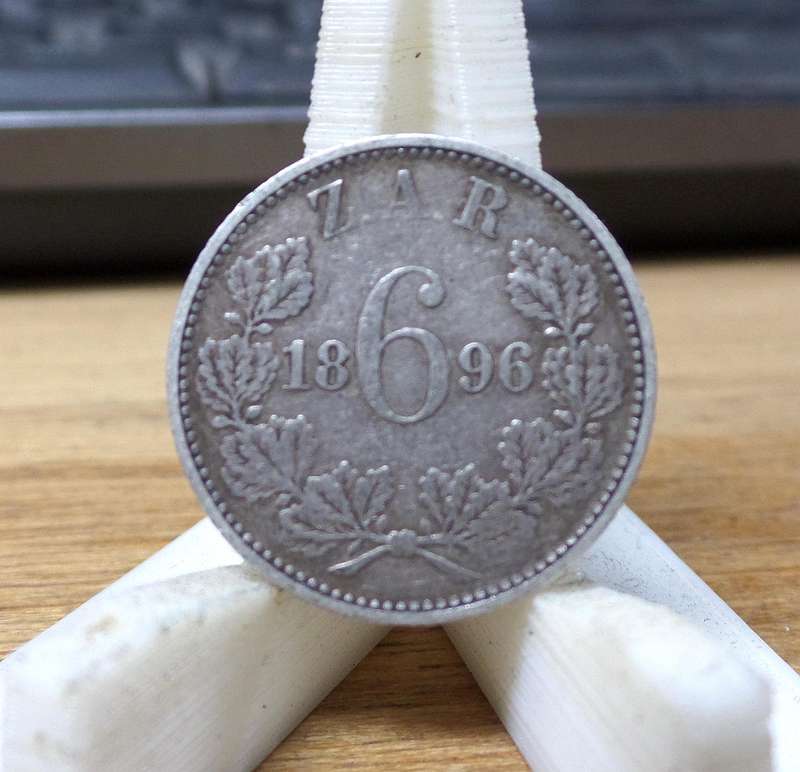 *R1 Auction* ZAR 6 Pence 1896