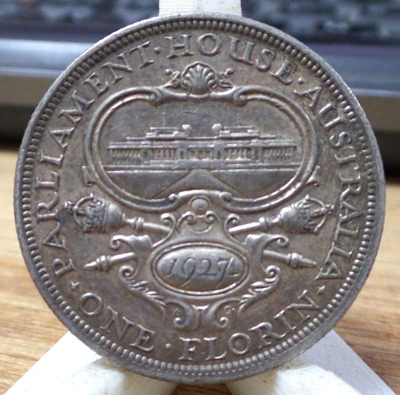 *R1 Auction* Australia 1 Florin 1927 - Parliament House