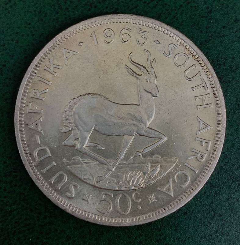 RSA 50 Cents 1963 - aUNC condition