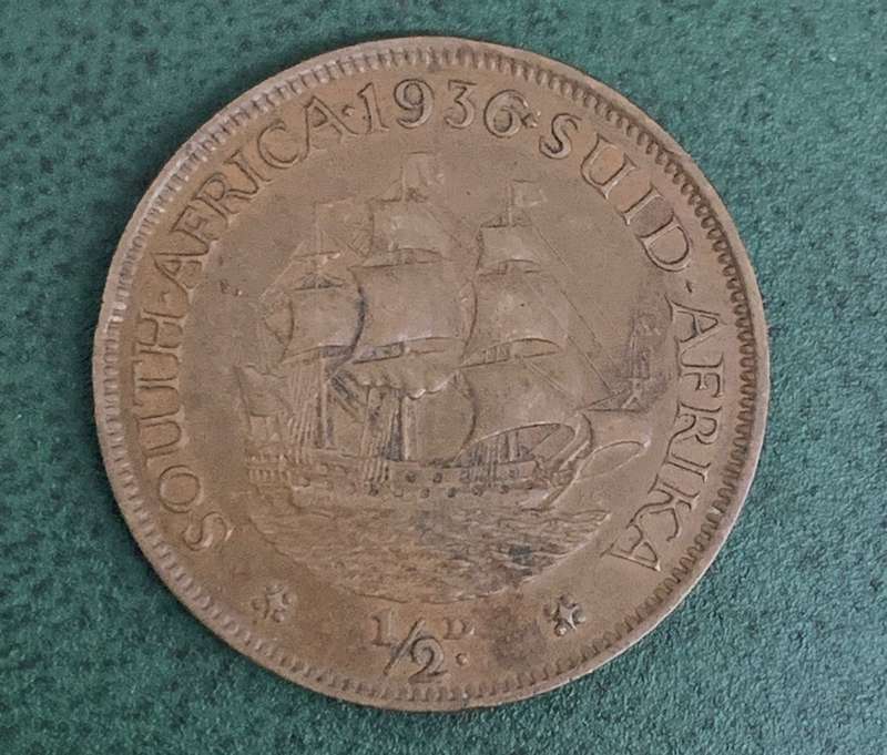 Union 1/2 Penny 1936