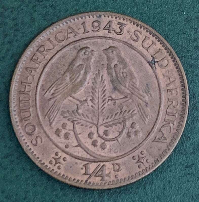 Union 1/4 Penny 1943 - Nice condition