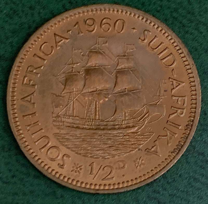 Union 1/2 Penny 1960 - UNC condition