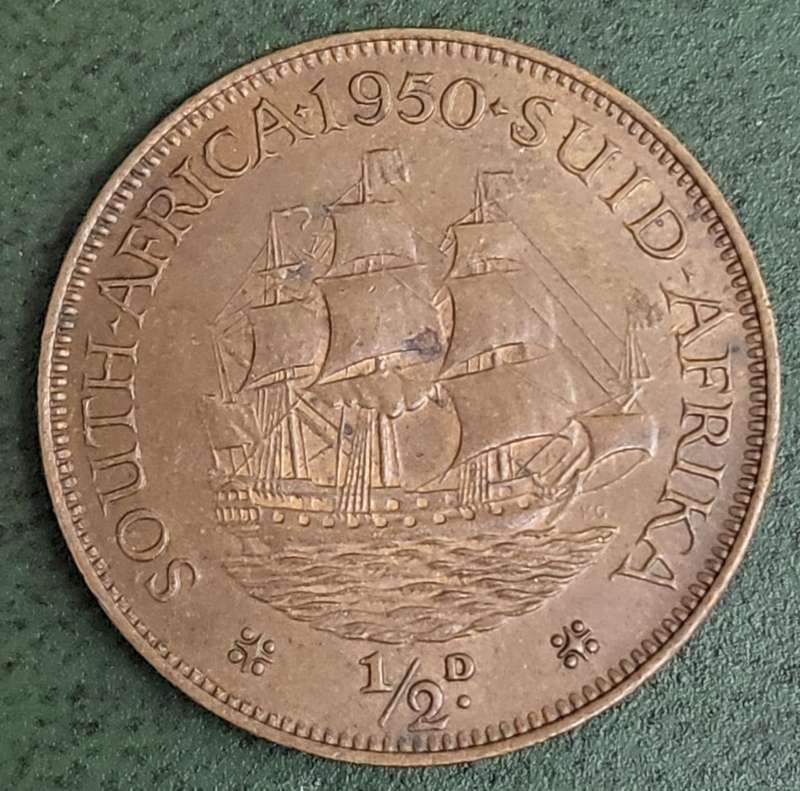 Union 1/2 Penny 1950 - aUNC condition