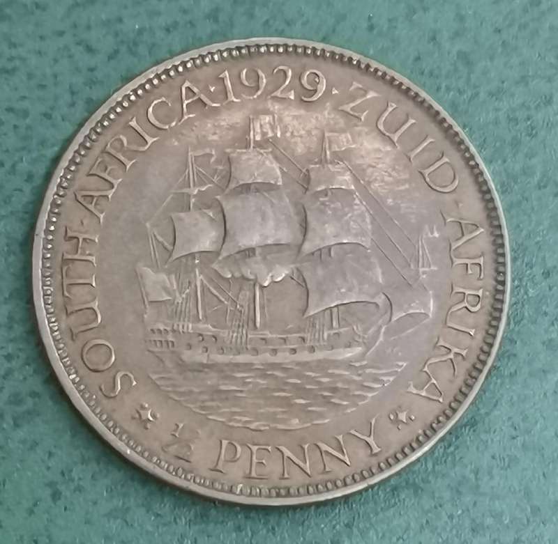 Union 1/2 Penny 1929 - Nice condition