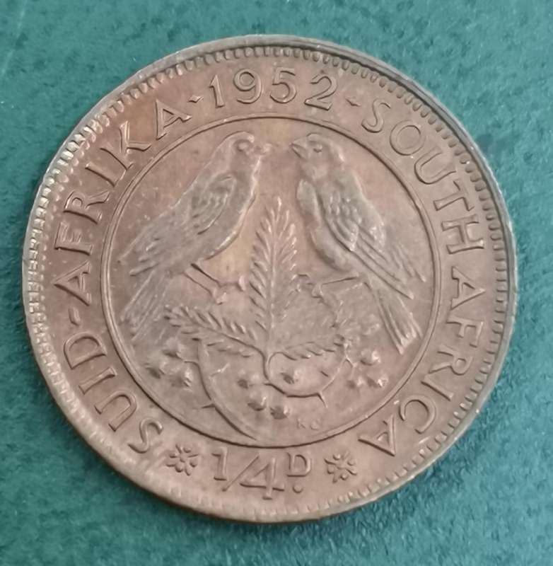 Union 1/4 Penny 1952 - aUNC condition