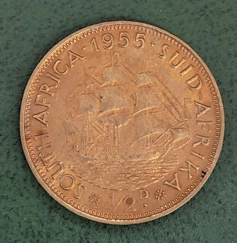 Union 1/2 Penny 1955 - Great condition