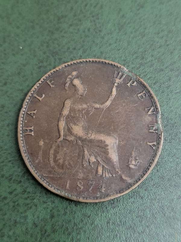 Britain Half Penny 1874