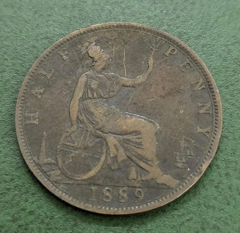UK 1/2 Penny 1889