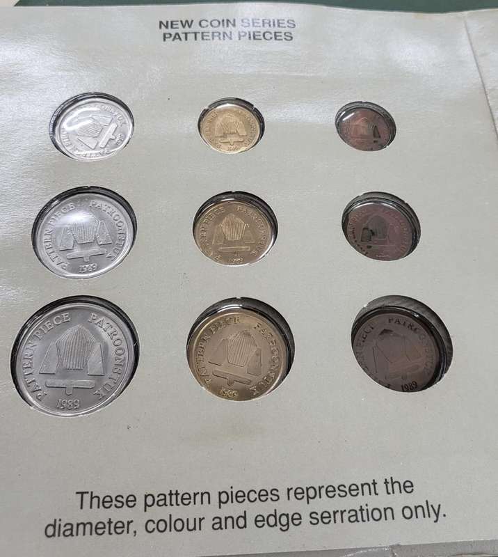 **R1 Auction** SA Mint 1989 new coin pattern set