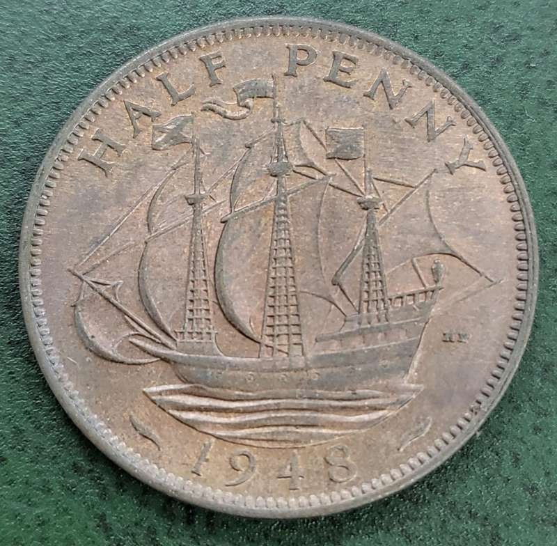Britain Half Penny 1948