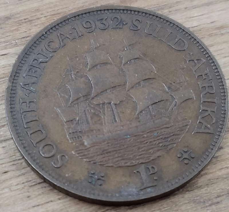 Union 1932 One Penny - Low Mintage: 259 519 (Only 10 ever graded in MS at NGC)