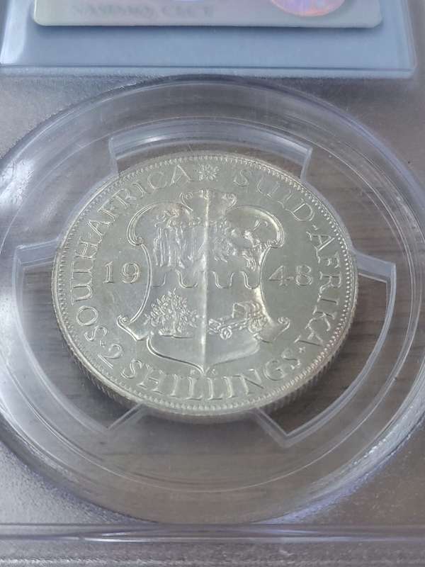 Union 1948 Two Shillings - PCGS PR67: Only 4 in Higher Grade at NGC - Low Mintage: 1120