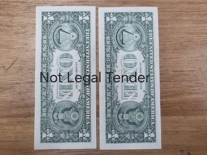 US Dollar Note Sequel Pair (2) : B88544780A-B8854481A - UNC