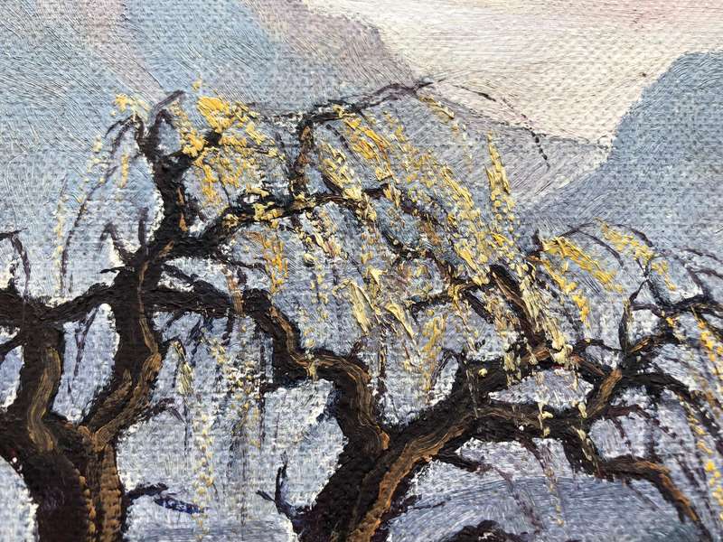 ORIGINAL WELL KNOWN SA ARTIST - PHILIP NEL - LANDSCAPE- OIL ON CANVAS ON BOARD SIGNED & DATED