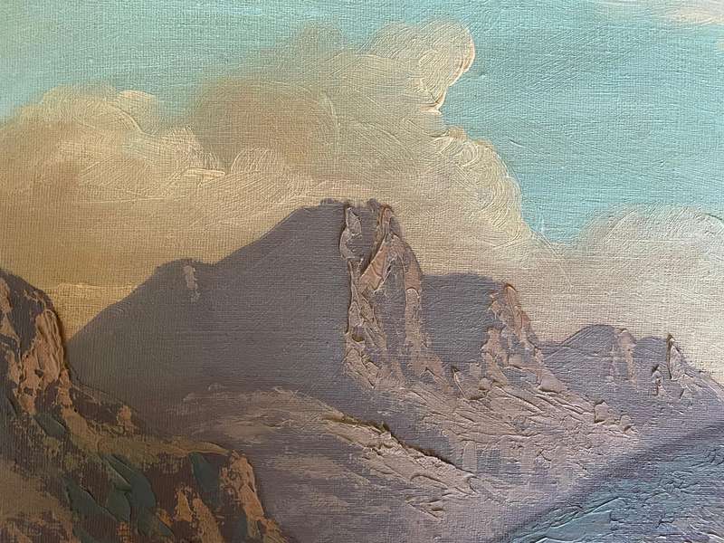 ORIGINAL WELL KNOWN SA ARTIST - J.L FOURIE - "BERG RIVIER NABY PAARL" OIL IN ORNATE GOLD FRAME