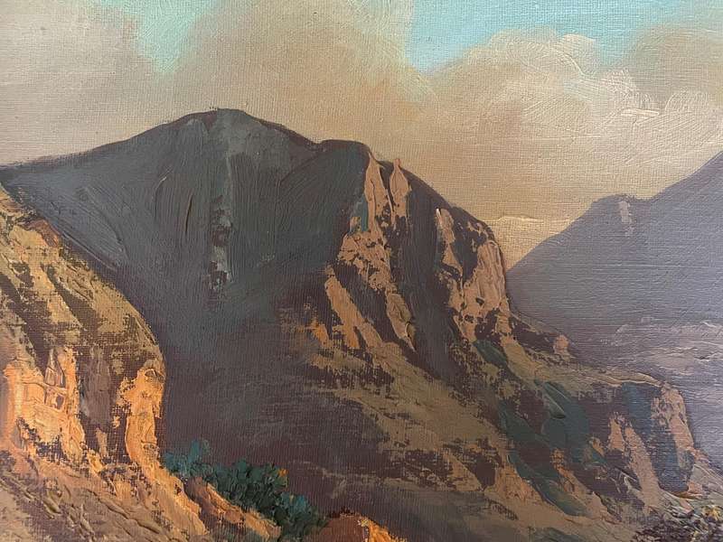 ORIGINAL WELL KNOWN SA ARTIST - J.L FOURIE - "BERG RIVIER NABY PAARL" OIL IN ORNATE GOLD FRAME