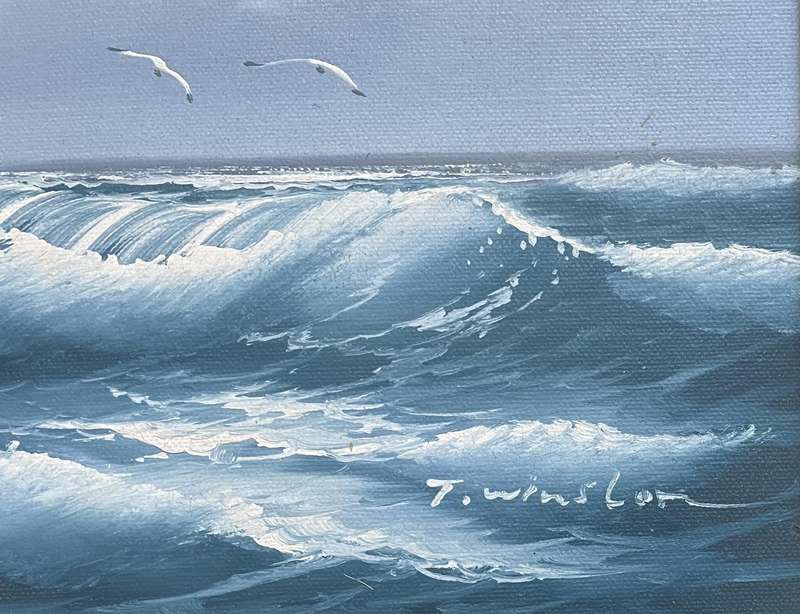 ORIGINAL WINSLOM - OIL ON BOARD SEA SCAPE