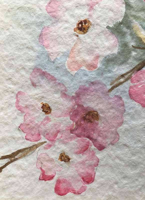 ORIGINAL THELMA WHITING - WATER COLOUR IN GOLD FRAME BEHIND GLASS