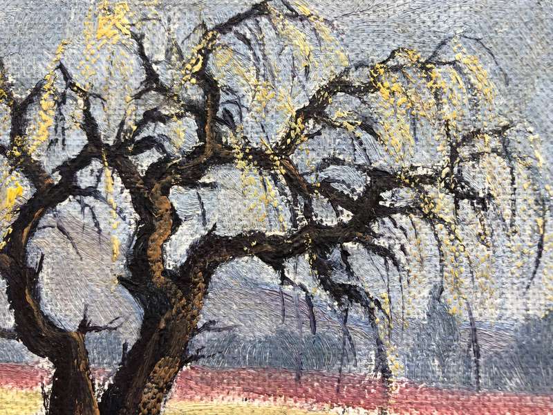 ORIGINAL WELL KNOWN SA ARTIST - PHILIP NEL - LANDSCAPE- OIL ON CANVAS ON BOARD SIGNED & DATED