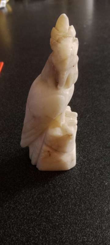 Vintage Italian Alabaster Cockatoo statue
