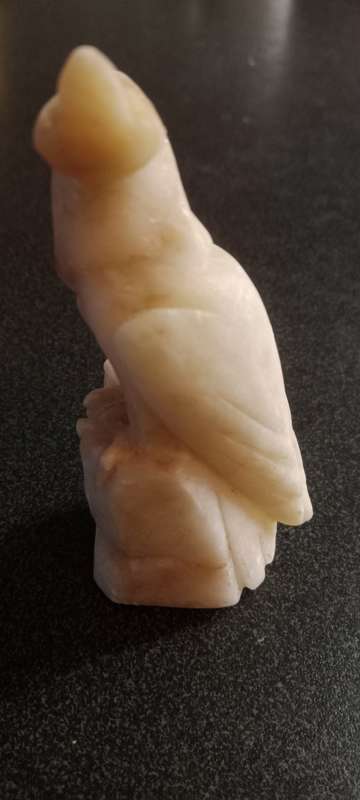 Vintage Italian Alabaster Cockatoo statue