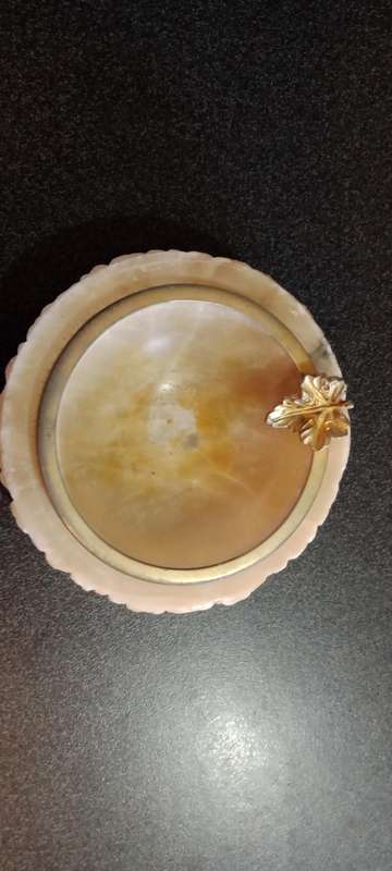 Vintage Onyx Ashtray, G.S.E Ottone Garantito, Italy, VGC.
