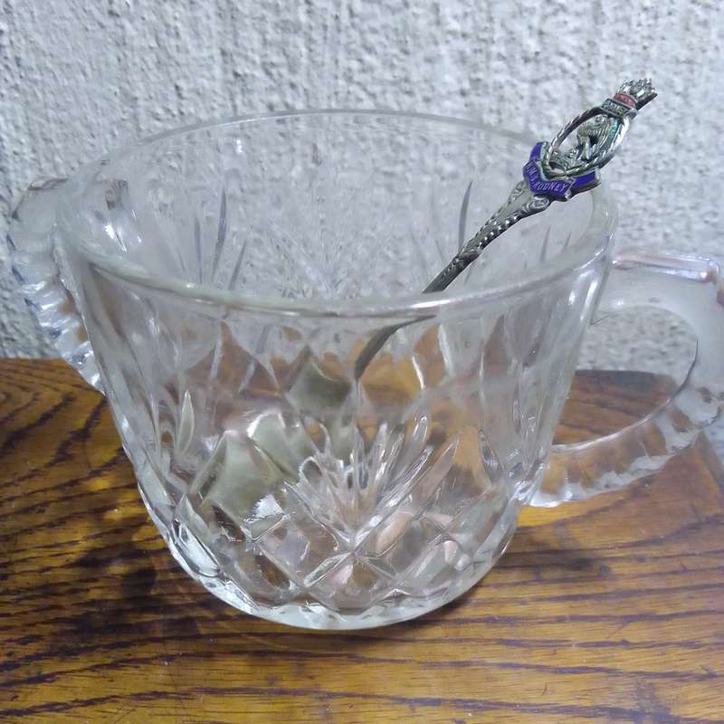 STUART CRYSTAL BOWL, SUGAR BOWL, CANDLEHOLDERS