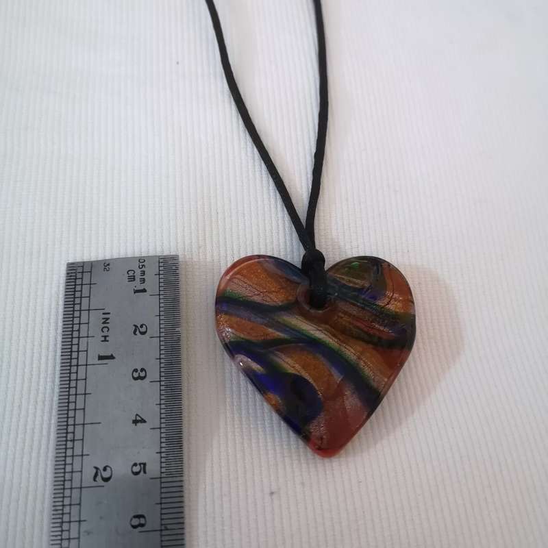 Glass Pendant Neckpiece. Handmade