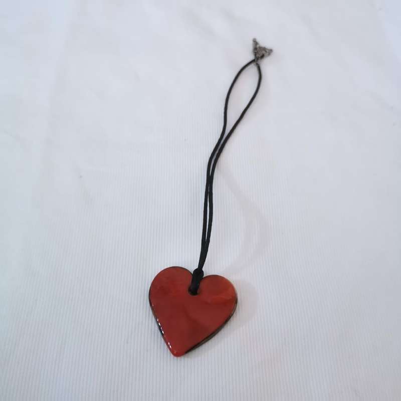 Glass Pendant Neckpiece. Handmade