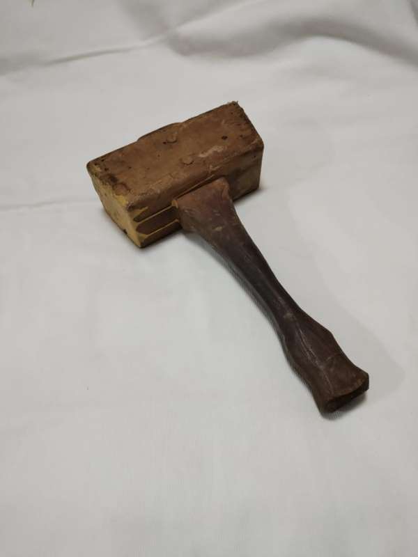 Antique Wood Mallet, Block/ Carving Chisel Hammer
