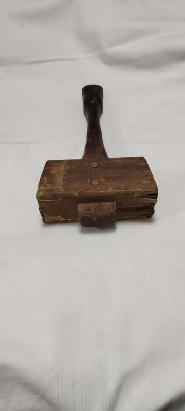 Antique Wood Mallet, Block/ Carving Chisel Hammer