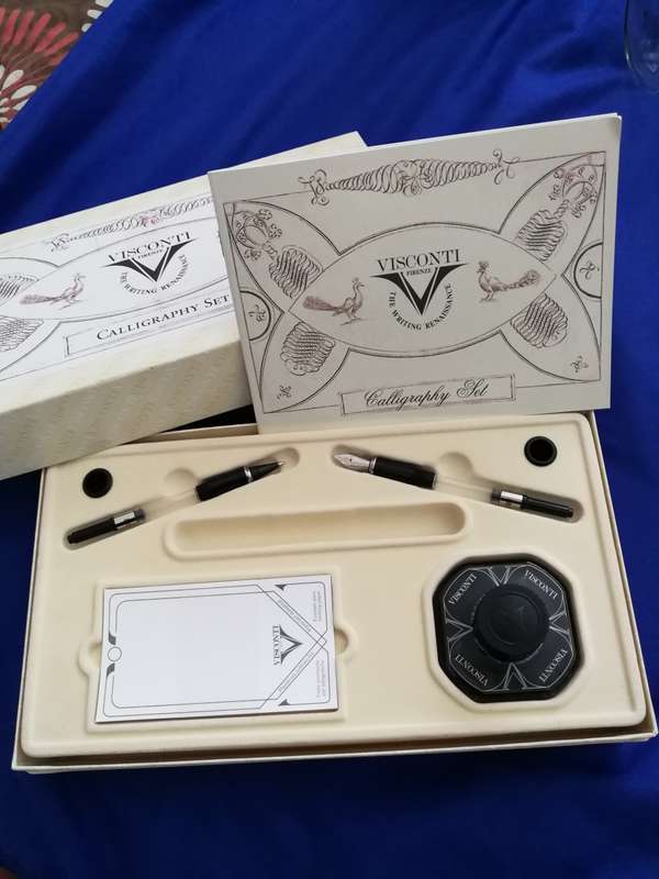 Visconti Calligraphy Set - 2 Nibs, Ink (Never Inked, Works Well)- NO PEN