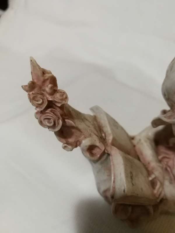 Reading girl and kitten Ornament- Very Old