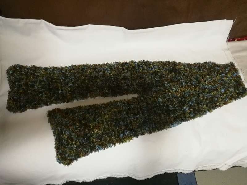 Stunning fluffy scarf made with special yarn