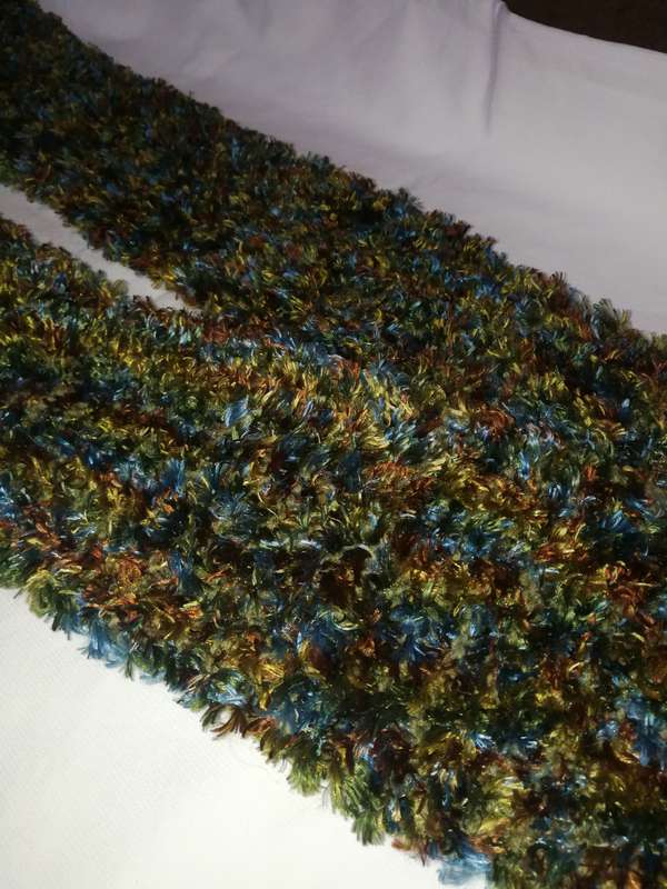Stunning fluffy scarf made with special yarn