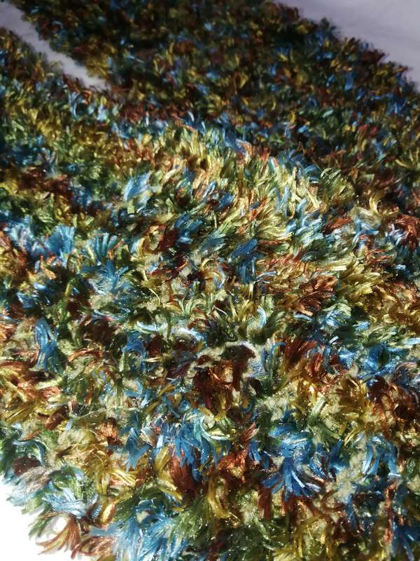 Stunning fluffy scarf made with special yarn