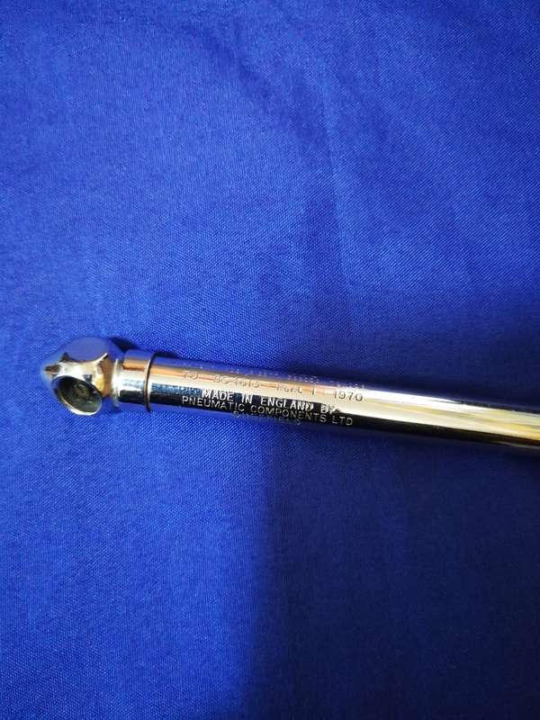 Vintage PCL- Made in England Tyre Pressure Gauge Metal Tool-  Collectible Sheffield
