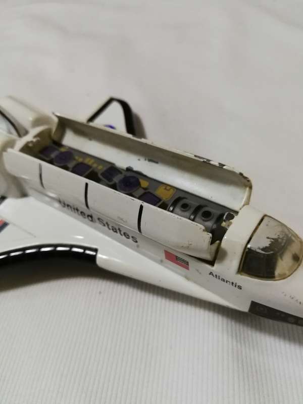 Vintage Space Shuttle Atlantis- Metal model with opening Cargo Bay