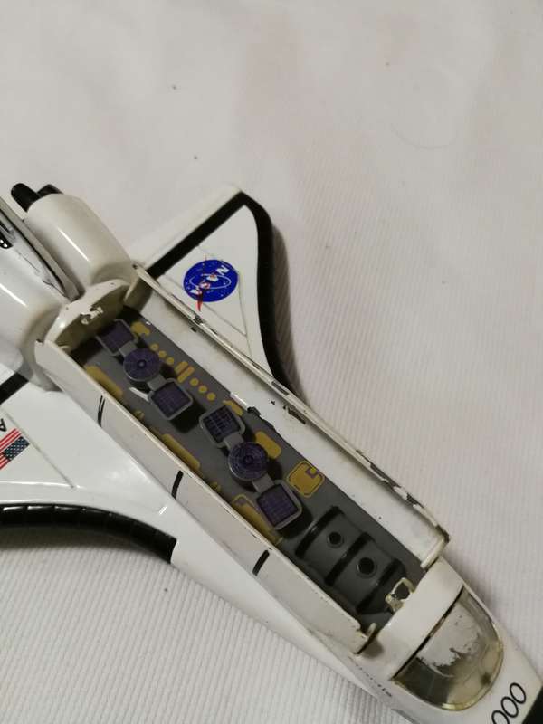 Vintage Space Shuttle Atlantis- Metal model with opening Cargo Bay