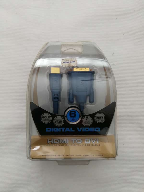 HDMI to DVI Cable- Digital video- Gold plated