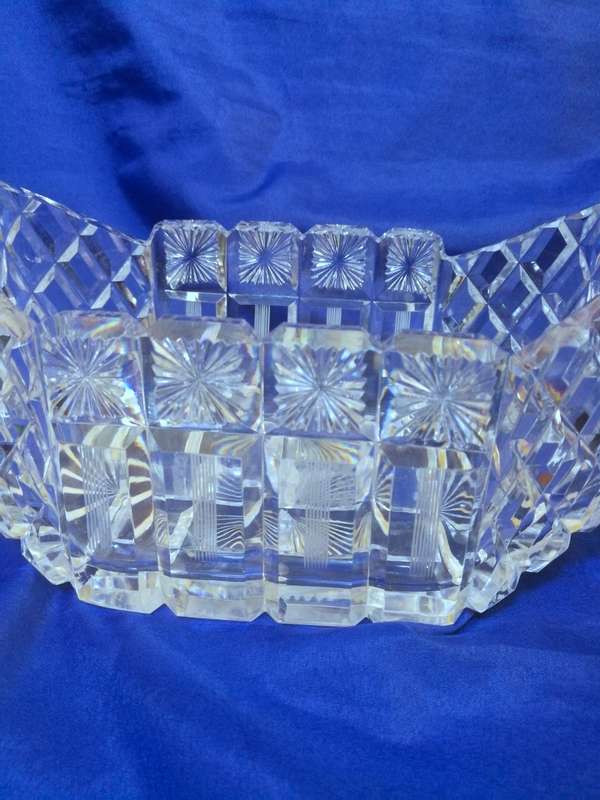 Cut Crystal Bowl- Stunning Piece- High clarity & Color. Vintage