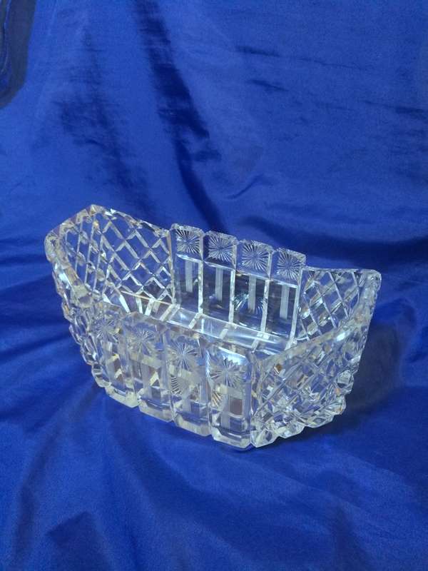 Cut Crystal Bowl- Stunning Piece- High clarity & Color. Vintage