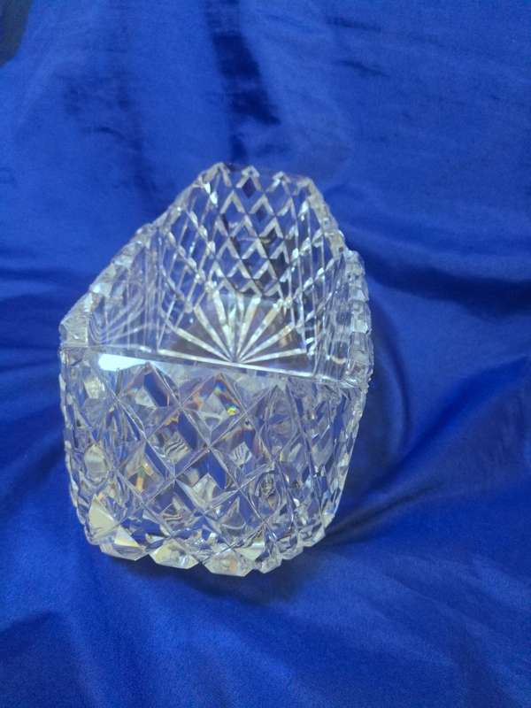 Cut Crystal Bowl- Stunning Piece- High clarity & Color. Vintage