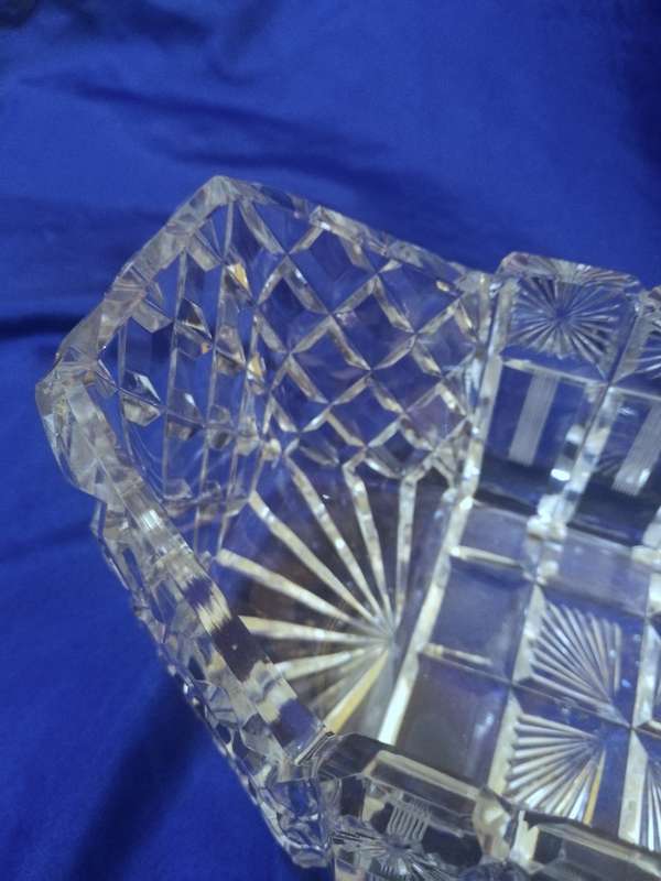 Cut Crystal Bowl- Stunning Piece- High clarity & Color. Vintage