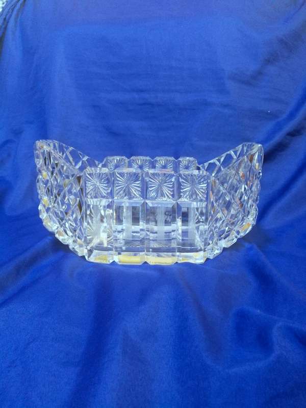 Cut Crystal Bowl- Stunning Piece- High clarity & Color. Vintage