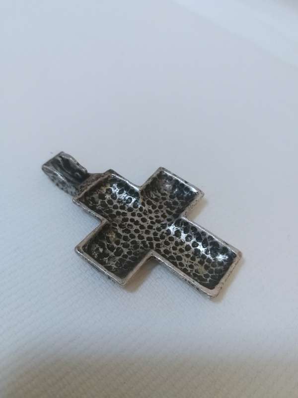 Cross for pearl strand or prayer beads. Clasp Clips on over strand of Beads/ Pearls