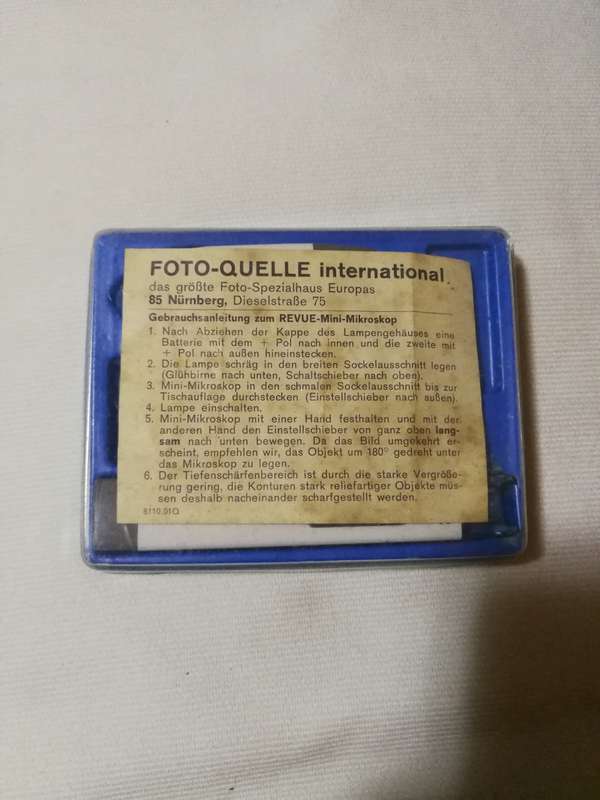 REVUE Vintage 30x Mini Microscope with mini flashlight. Made in Germany