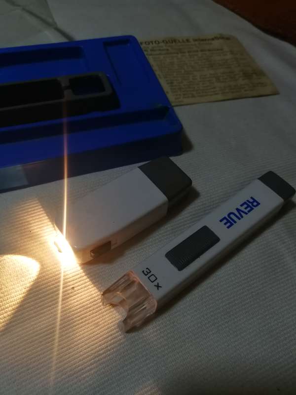 REVUE Vintage 30x Mini Microscope with mini flashlight. Made in Germany
