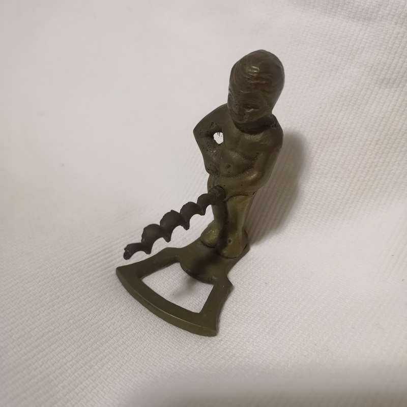 Vintage Brass Corkscrew Boy/ Belgian Brass Corcskrew/Solid brass- Rare