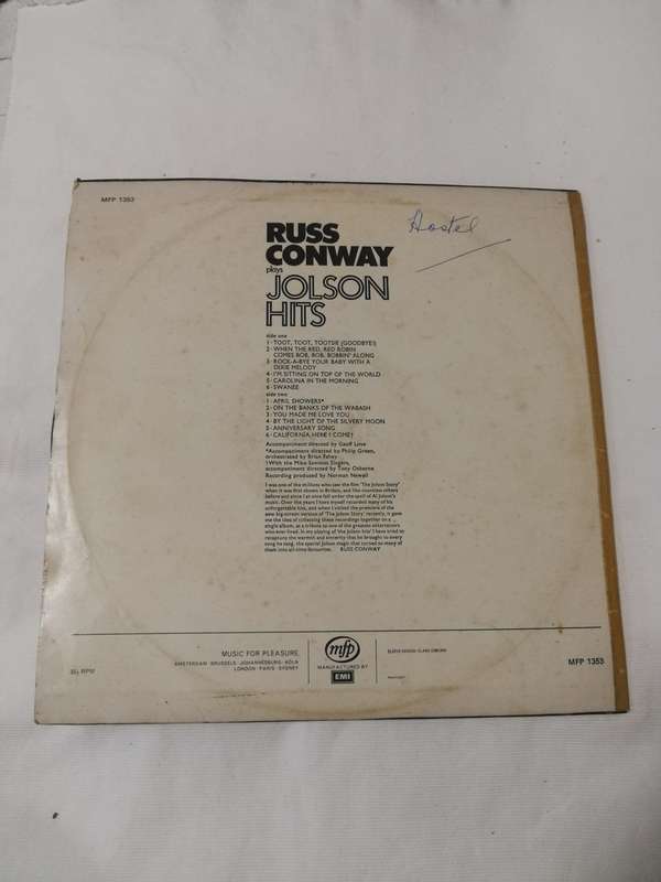 RUSS Conway- Plays JOLSON Hits LP
